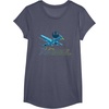 image:imageStar Wars Iconic XWing Rebel Ship Flying Big Chest Logo TShirtHeather Blue