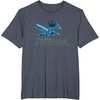 image:imageStar Wars Iconic XWing Rebel Ship Flying Big Chest Logo TShirtHeather Blue