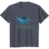 image:imageStar Wars Iconic XWing Rebel Ship Flying Big Chest Logo TShirtHeather Blue