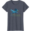 image:imageStar Wars Iconic XWing Rebel Ship Flying Big Chest Logo TShirtHeather Blue