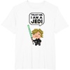 image:imageStar Wars Luke Skywalker Trust Me I Am A Jedi Pixel Art Logo TShirtWhite