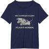 image:imageStar Wars Millennium Falcon Flight School Distressed TShirtNavy Blue