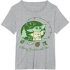 image:imageStar Wars The Mandalorian Grogu Christmas Holiday Lights TShirtHeather Grey