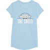 image:imageStar Wars The Mandalorian The Child Grogu Weathered Logo TShirtBaby Blue