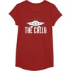 image:imageStar Wars The Mandalorian The Child Grogu Weathered Logo TShirtCranberry Red