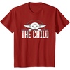 image:imageStar Wars The Mandalorian The Child Grogu Weathered Logo TShirtCranberry Red