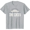 image:imageStar Wars The Mandalorian The Child Grogu Weathered Logo TShirtHeather Grey