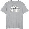 image:imageStar Wars The Mandalorian The Child Grogu Weathered Logo TShirtHeather Grey