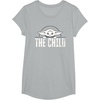 image:imageStar Wars The Mandalorian The Child Grogu Weathered Logo TShirtHeather Grey