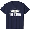 image:imageStar Wars The Mandalorian The Child Grogu Weathered Logo TShirtNavy Blue