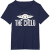 image:imageStar Wars The Mandalorian The Child Grogu Weathered Logo TShirtNavy Blue