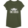 image:imageStar Wars The Mandalorian The Child Grogu Weathered Logo TShirtOlive Green