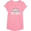 image:imageStar Wars The Mandalorian The Child Grogu Weathered Logo TShirtPink