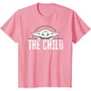 image:imageStar Wars The Mandalorian The Child Grogu Weathered Logo TShirtPink