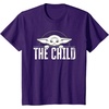 image:imageStar Wars The Mandalorian The Child Grogu Weathered Logo TShirtPurple