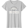 image:imageStar Wars The Mandalorian The Child Grogu Weathered Logo TShirtSilver Grey