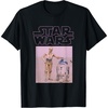 image:imageStar Wars Distressed Neon Pink C3PO amp R2D2 Panel TShirtBlack