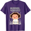 image:imageStar Wars Iconic Rebel Princess Leia Pixel Art Chibi Logo TShirtPurple