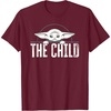 image:imageStar Wars The Mandalorian The Child Grogu Weathered Logo TShirtBurgundy
