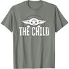 image:imageStar Wars The Mandalorian The Child Grogu Weathered Logo TShirtOlive Heather