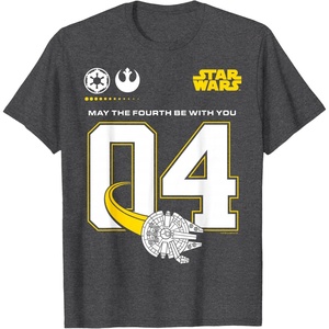 image:imageMay the Fourth Be With You Jersey TShirtDark Heather Grey