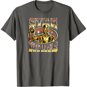 image:imageStar Wars  C3PO Air Brush Style TShirtAsphalt Grey