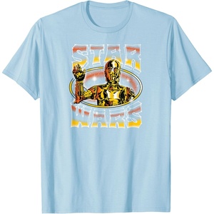 image:imageStar Wars  C3PO Air Brush Style TShirtBaby Blue