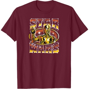 image:imageStar Wars  C3PO Air Brush Style TShirtBurgundy