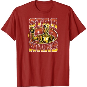 image:imageStar Wars  C3PO Air Brush Style TShirtCranberry Red
