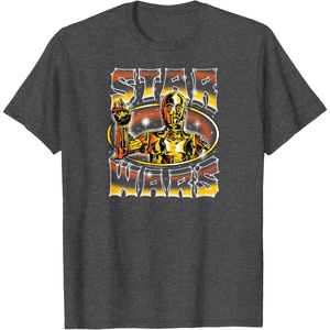 image:imageStar Wars  C3PO Air Brush Style TShirtDark Heather Grey