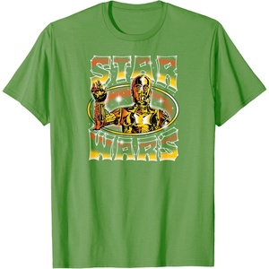 image:imageStar Wars  C3PO Air Brush Style TShirtGrass Green