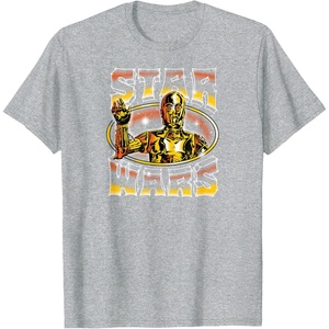 image:imageStar Wars  C3PO Air Brush Style TShirtHeather Grey