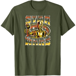 image:imageStar Wars  C3PO Air Brush Style TShirtOlive Green