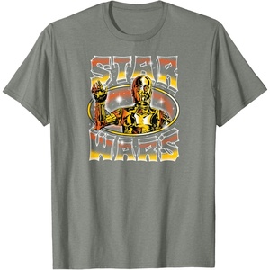 image:imageStar Wars  C3PO Air Brush Style TShirtOlive Heather