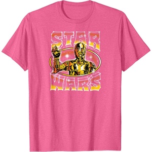 image:imageStar Wars  C3PO Air Brush Style TShirtPink Heather