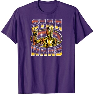 image:imageStar Wars  C3PO Air Brush Style TShirtPurple