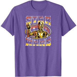 image:imageStar Wars  C3PO Air Brush Style TShirtPurple Heather