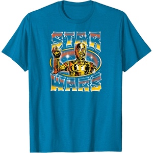 image:imageStar Wars  C3PO Air Brush Style TShirtSapphire Blue