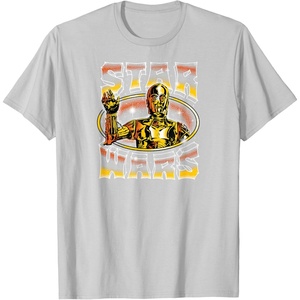 image:imageStar Wars  C3PO Air Brush Style TShirtSilver Grey