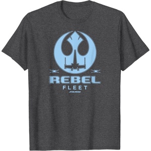 image:imageStar Wars  Rebel Fleet Flight Patch TShirtDark Heather Grey