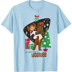 image:imageStar Wars A New Hope Chewbacca And Princess Leia Christmas TShirtBaby Blue
