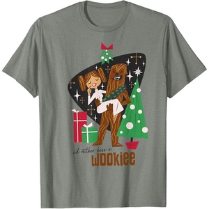 image:imageStar Wars A New Hope Chewbacca And Princess Leia Christmas TShirtOlive Heather
