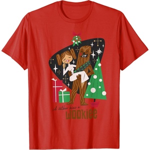 image:imageStar Wars A New Hope Chewbacca And Princess Leia Christmas TShirtRed