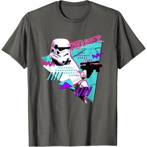 image:imageStar Wars Classic 1980s Retro Pop Stormtrooper TShirtAsphalt Grey