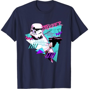 image:imageStar Wars Classic 1980s Retro Pop Stormtrooper TShirtNavy Blue