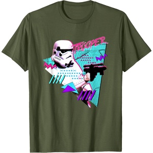 image:imageStar Wars Classic 1980s Retro Pop Stormtrooper TShirtOlive Green