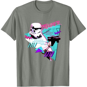image:imageStar Wars Classic 1980s Retro Pop Stormtrooper TShirtOlive Heather