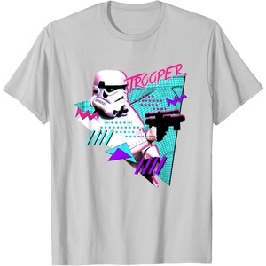 image:imageStar Wars Classic 1980s Retro Pop Stormtrooper TShirtSilver Grey