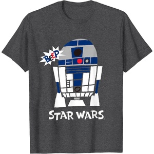 image:imageStar Wars Classic R2D2 Beep Droid Chibi TShirtDark Heather Grey