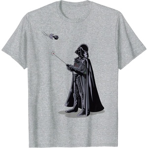 image:imageStar Wars Darth Vader Playing With Toy TIE Fighter TShirtHeather Grey